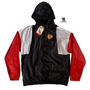 NHL Apparel Kids Youth Size XL 18/20 Chicago Blackhawks Full Zip Windbreaker New